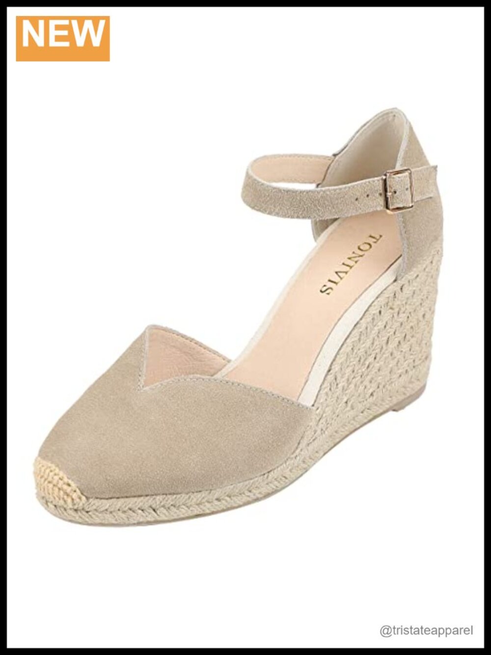 Suede Closed Toe Espadrille Wedge Sandals Ankle Strap Summer Casual